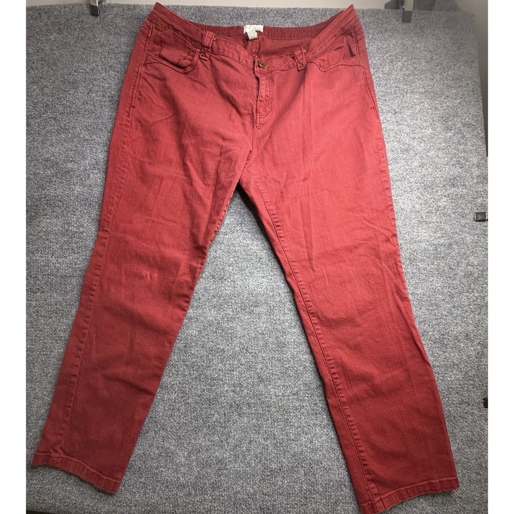 Venezia Jeans Plus Size 24 Embroidered Denim Pants Women's Straight Leg